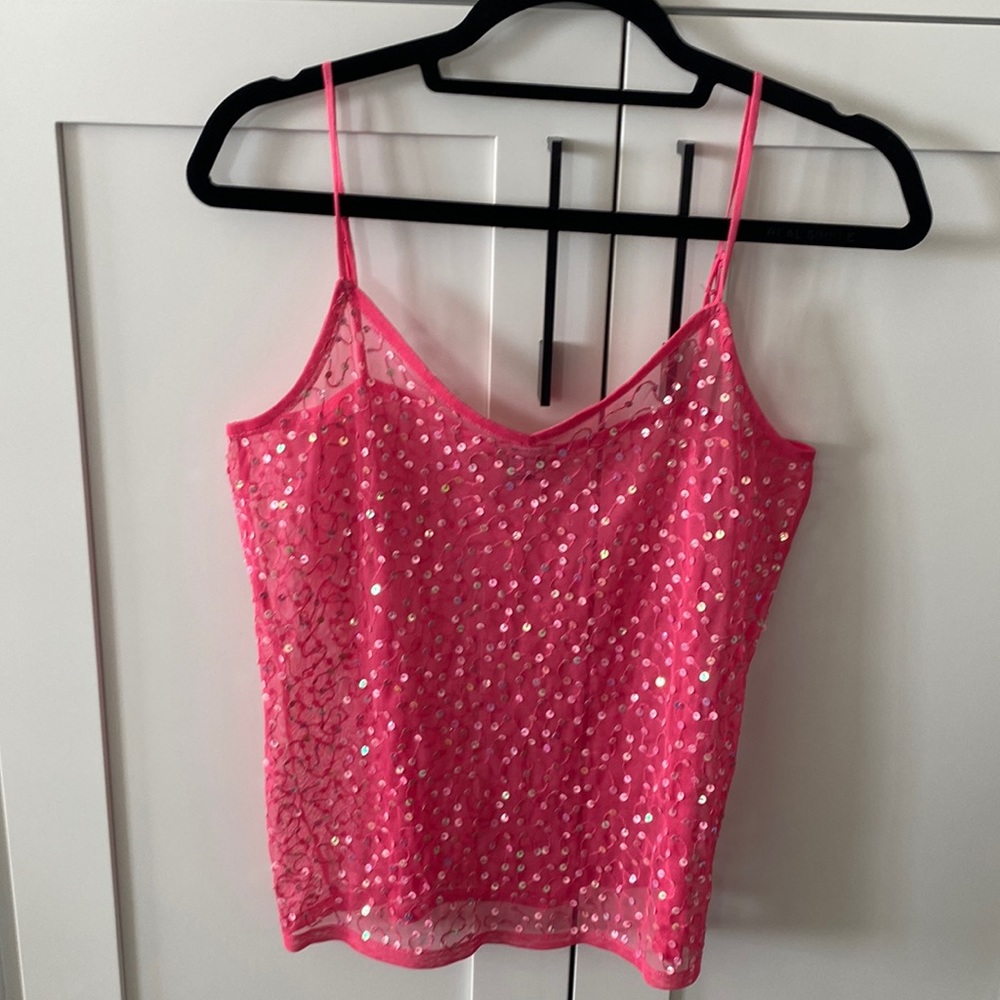 Sequin Pink Tank -